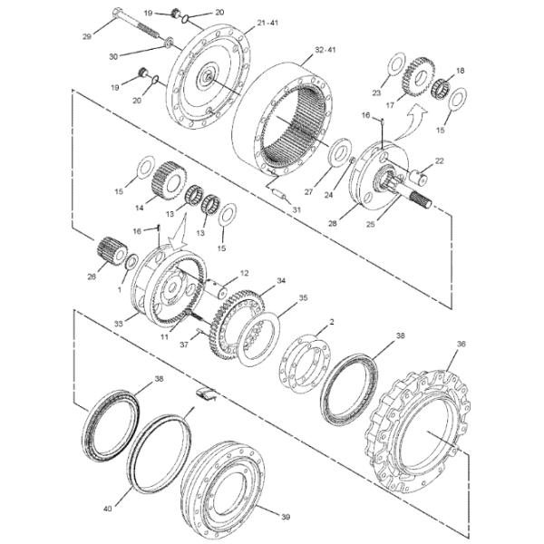1655795 165-5795 Перевозчик Assy No.1 Планетарный Для экскаватора 318D Части редуктора путешествий