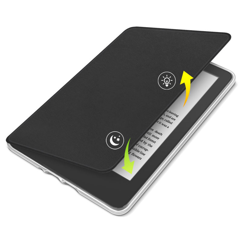 Laudtec Customized Personalized Printing PU Leather Case Cover for Kindle Paperwhite Ebook Magnetic Smooth Tablet Case
