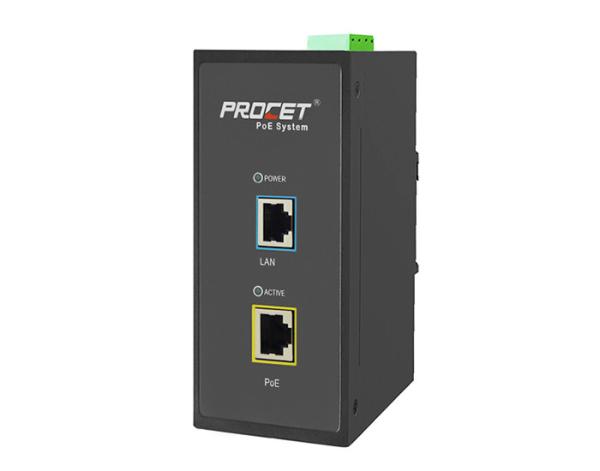55Vdc 0.55A 802.3AT PoE Injector 6Kv Surge Protection 30 Watt
