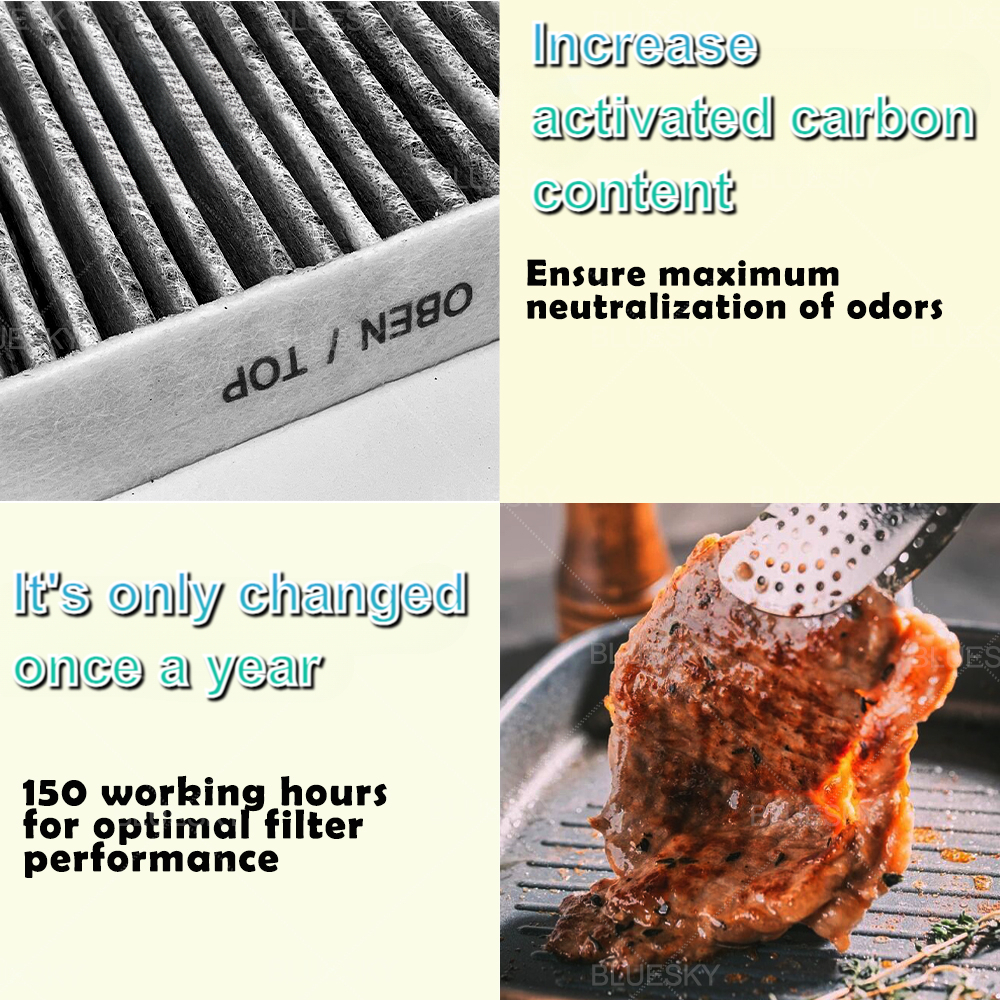 High-quality Activated Carbon Filter for Bora Pure PUAKF Cooker Hood with Efficient Odor Absorption