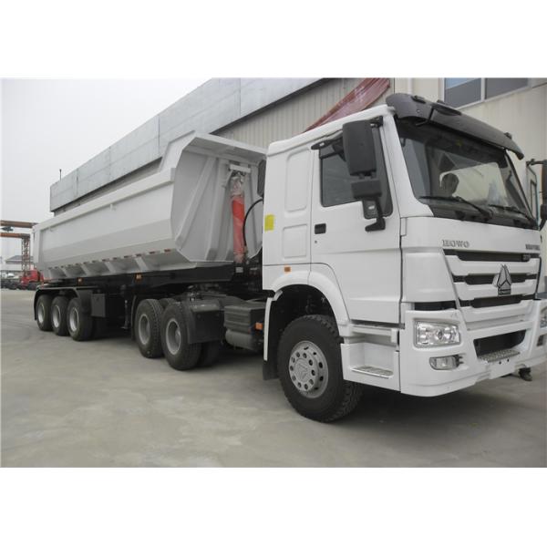 3 Axle 24CBM 24M3 dump trailer 40 Tons U-Shape Tipper Semi Trailer for BAUXITE Transport.