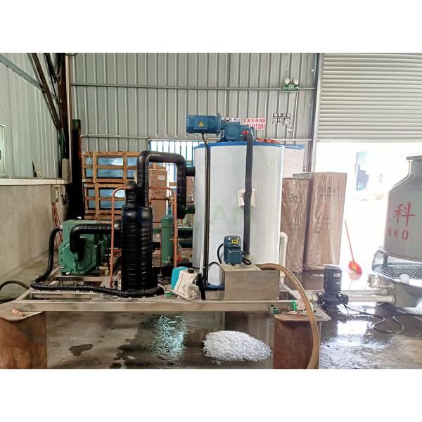 Fresh Water Ice Flake Maker Machine 3 Ton Industrial Water Cooled 11kw