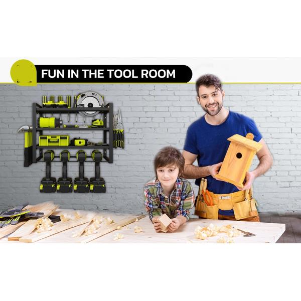 4 слоя гараж инструментальный организатор Хранилище с 8 сверло слоты отвертка держатель сверлитель держатель молоток держатель