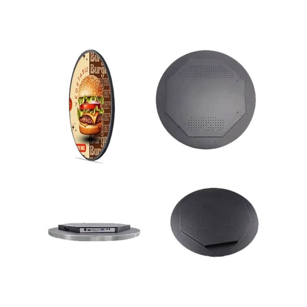 Qtenboard Round Digital Signage with Retail Dining and Cultural Venues Engagement - Circular LCD Display