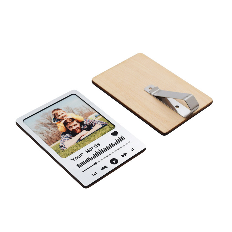 DIY Printable Sublimation Wooden Car Sun Visor Decoration With Blank Cardstock Custom Photo Clip Light-Blocking Board