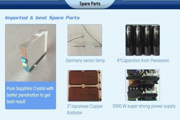 3000w high power SHR super hair removal machine with HR head and SR head