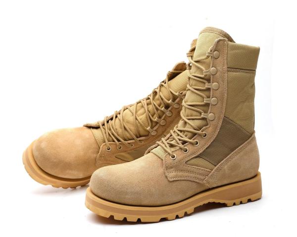 Chaussures de sécurité tactiques en cuir suède haut haut chaussures de travail en laine doublée pour la chaleur