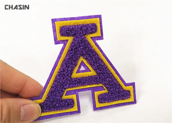 Double Felt Alphabet Letters Chenille Style Patches And Iron - On Backing