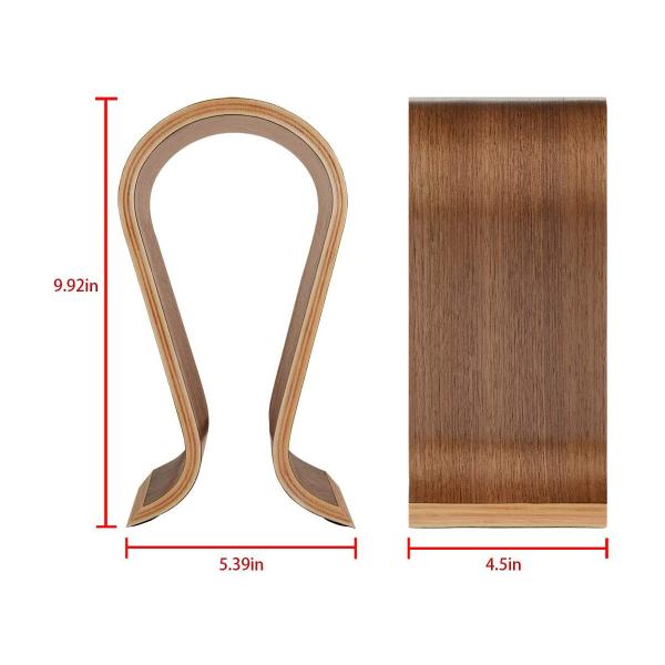 Headphone stand U-shaped headset display stand walnut gaming display stand