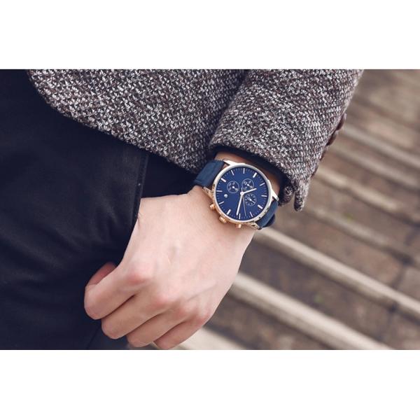 Людей Relogio хронографа сплав наручных часов 3bar кожаных