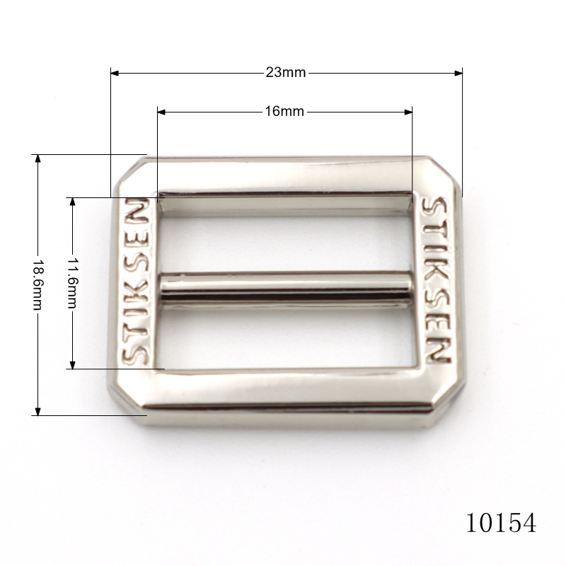 Custom Metal Square Buckle Nickel Cap Strap Buckle 16mm Bag Accessories