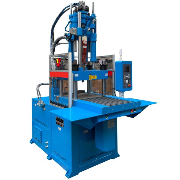 Single Shuttle Slider Hydraulic Vertical Plastic Injection Molding Machine 120T PLC Controlled PA/PC Compatible JINTONG Brand
