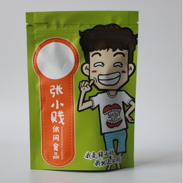 Clear Window Stand Up Pouch Packaging , Aluminum Foil Stand Up Pouch Eco Friendly