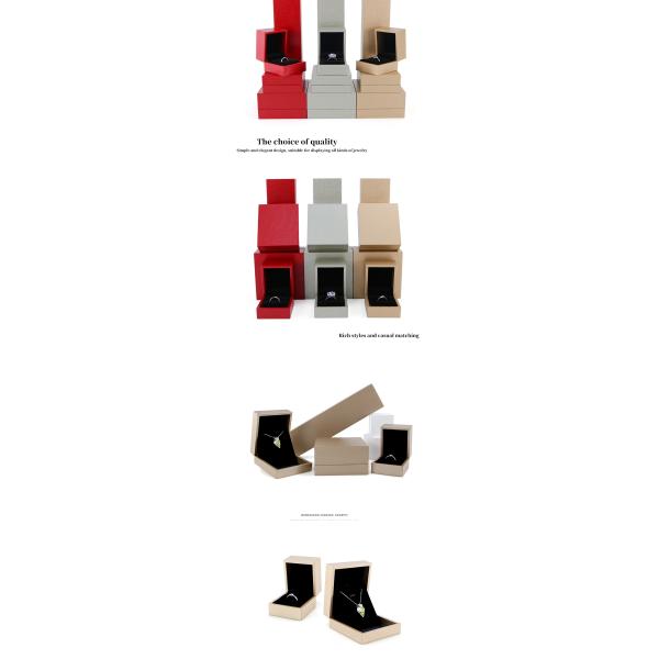 Taille personnalisée Luxe carton tactile Jeux de boîte d'emballage pour bracelet et bague