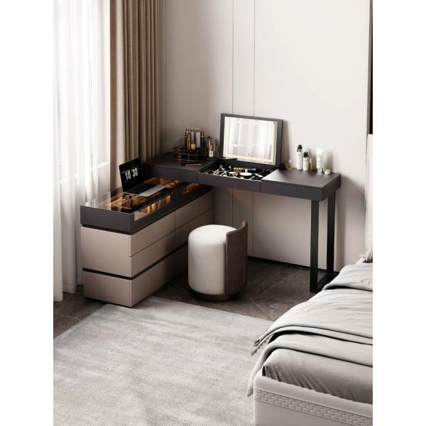 На заказ Поставленная тёмная деревянная гардеробная столика Спальня Макияж Ванни