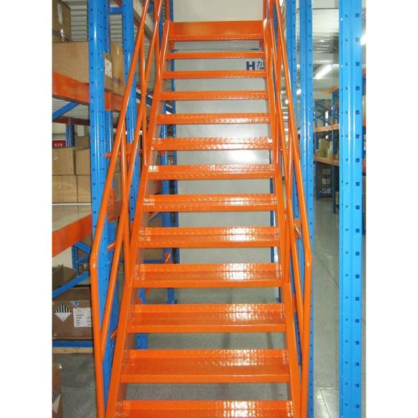 Multi-Tier Blue Chemical Plant Tools Storage Mezzanine Rack for 300kg/500kg Layer Load