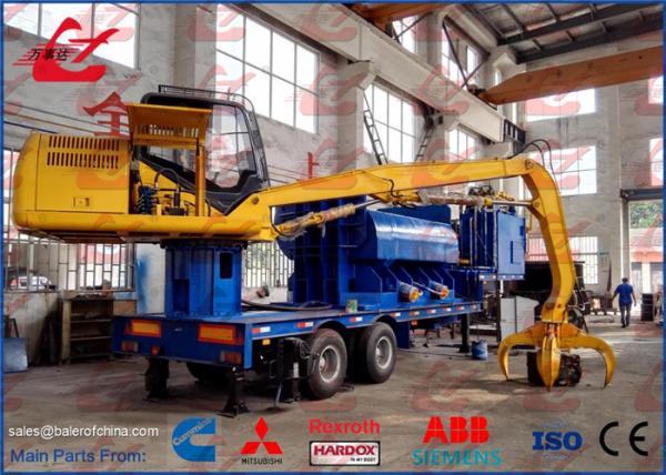 Portable Hydraulic Metal Baler Logger Mobile Scrap Baling Press Steel Compactor
