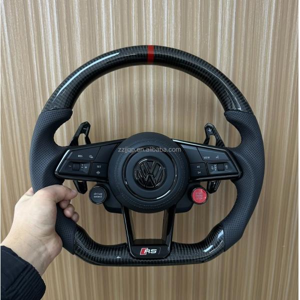 Volkswagen R8/RS/GTI/Golf R Multi-Function Steering Wheel 55cm Diameter Red Stitch Color