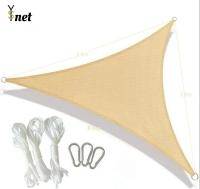 Beige résistant à l'eau et aux UV Rectangle ombrage solaire voilier au toit-terrasse Écran en tissu lourd