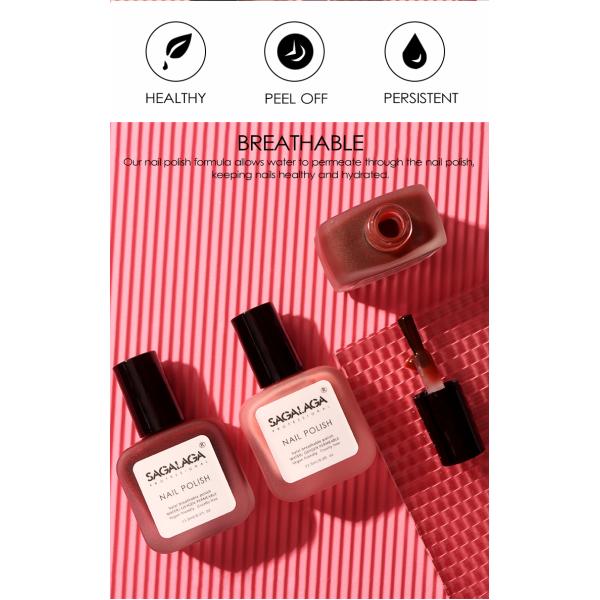 Polissage pour ongles à base d'eau de marque privée non toxique Perméable pour les enfants Peel off Respirant Halal Organique Respirant et Perméable