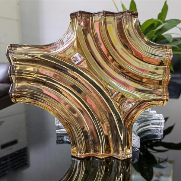 Unique Irregular Design Glass Brick Blocks for Aesthetic Residential Spaces