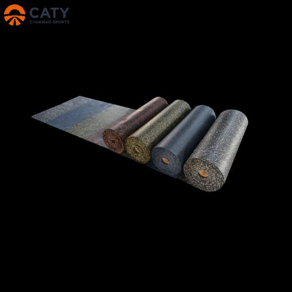 Sound Absorbing and Anti-Slip 8mm Rubber Rolls for Sports Commercial Store and Fitness Areas 