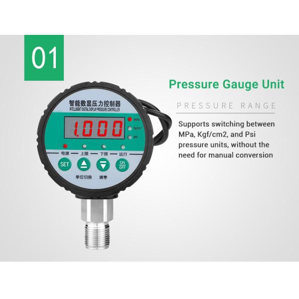 80mm Electronic Display Screen Threaded Pressure Measuring Instrument for OEM Support