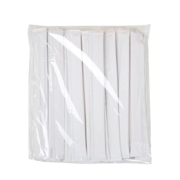 White Full Paper Cover Disposable Bamboo Chopstick Square Round Twins