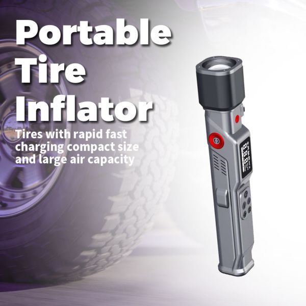 6000mAh Rechargeable Portable Air Compressor Pump with LED Light and 22 L/min Fast Inflation Digital Tire Inflator
