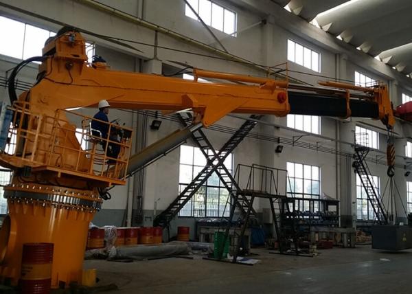 High Durability Offshore Pedestal Crane , Telescopic Pedestal Crane 4T 30M