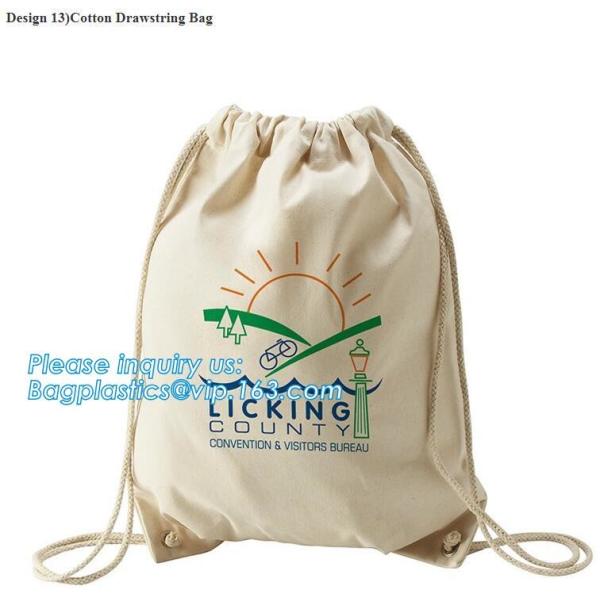 Promotional Cotton Canvas Drawstring Small Recycle Packaging Bag / Pouches,Logo Natural Cloth Small 100% Cotton Drawstri