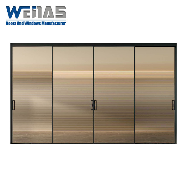 Cloakroom Or Bedroom Partition Sliding Door Sound Insulation Ultra Slim Sliding Door
