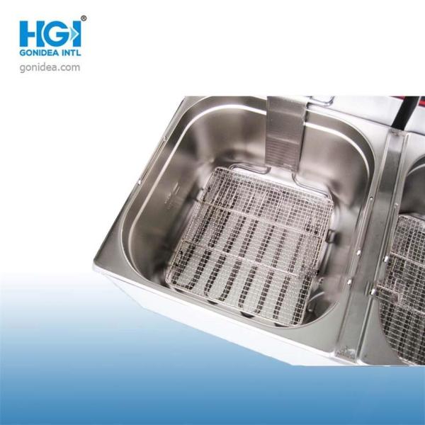 Frigideira profunda elétrica comercial da bancada de aço inoxidável do dispositivo de cozinha 220V 4L