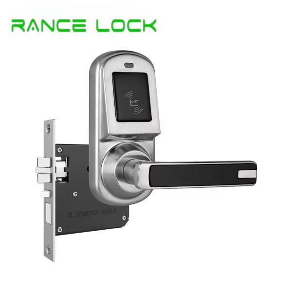 Fermeture à poignée de porte numérique en alliage de zinc Fermeture à porte Z en argent