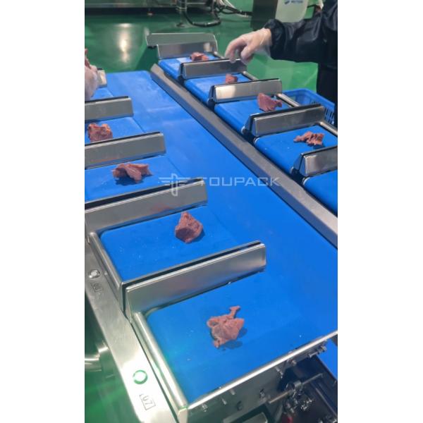Роторные кубы говядины машины упаковки сумки вакуума веся и Weigher системы упаковки Multihead