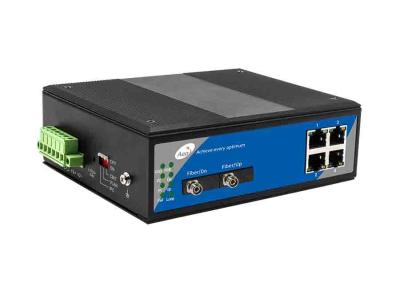 Ethernet de conexão em cascata industriais do ponto de entrada do interruptor ótico 10/100/1000Mbps 4 da fibra e 2 portos óticos
