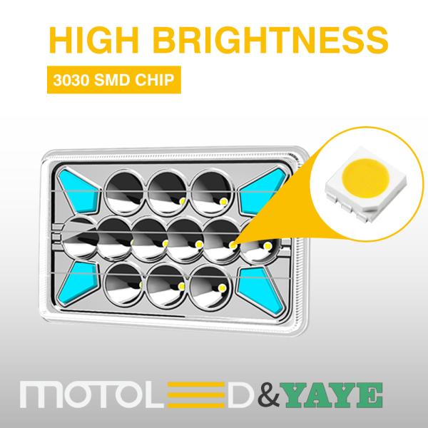 575*350*295 mm YAYE CG125 DC12V Bougie de phare LED de moto avec DRL / signal de virage