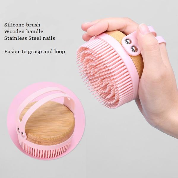 Милый Scrub Exfoliating тело силикона скруббер чистит влажное - и - сухое влагоотделение щеткой