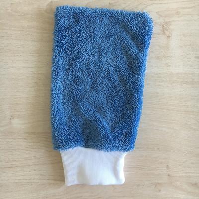 House keeping  washing absorb mitt 100% polyester microfiber mitt gloves