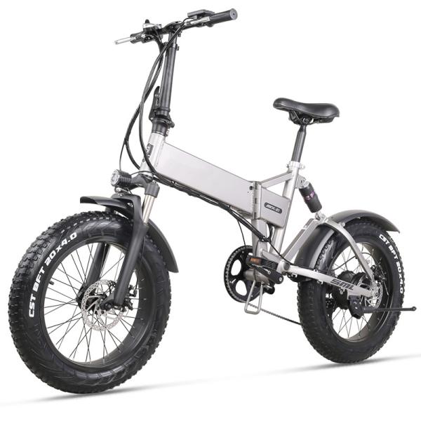 High Torque Folding Electric Fat Tire Bike 500W With 20 Inch LCD Display