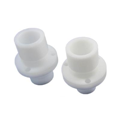 Torno acrílico branco dos componentes que mói o CNC do PVC que faz à máquina as peças plásticas