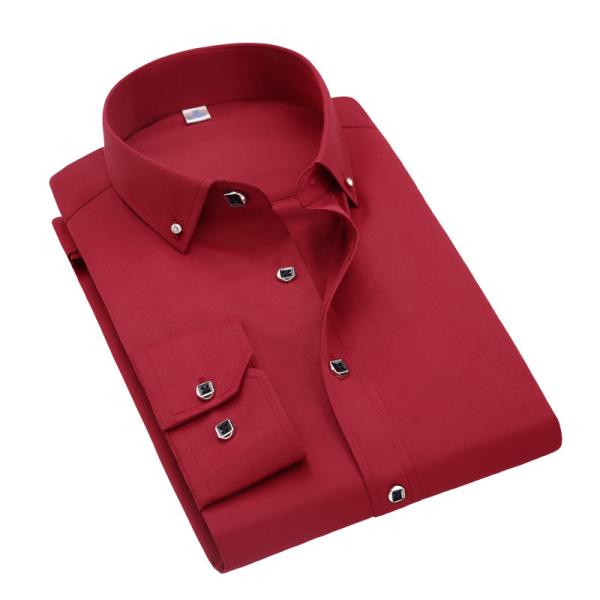 GALLERY White Long Sleeve Business Unisex Camisas Oversize Formal Shirts For Men's Polo Shirt clothes