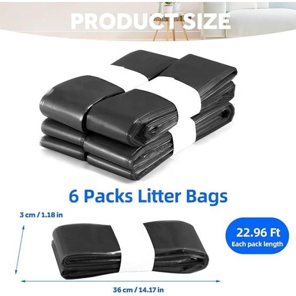 Multi-Purpose Continuous Garbage Bag Heavy-Duty Automatic Trash Can Refill Rings HDPE Trash Bag Refill Rings 95Pcs Universal Fit Factory Direct Trash can bags