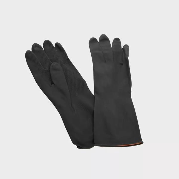 Usado em nylon preto 13 luvas de trabalho de palma revestidas com nitrilo cinza