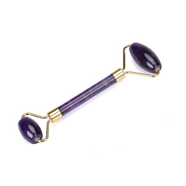 76.7g Purple Jade Beauty Roller Amethyst Jade Roller Gua Sha Set OEM