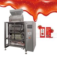 Machine d'emballage automatique de sauce tomate multi-voies, scellage 4 côtés