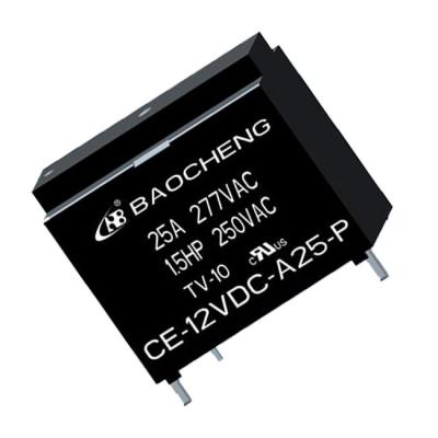 O interruptor de alimentação 0.9W do relé de CE-12VDC-A25-P BaoCheng avaliou o poder da bobina