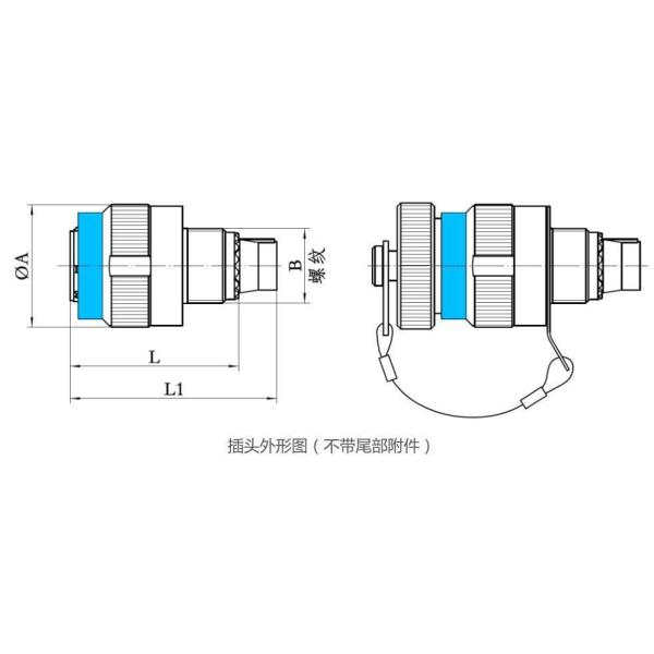 J599 A8 Fiber Cable Connectors Vibration Resistant Optical Cable Connector
