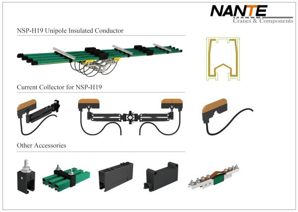 Unipole Insulated Conductor Conductor Rail System With Expansion Joint for Crane Traveling