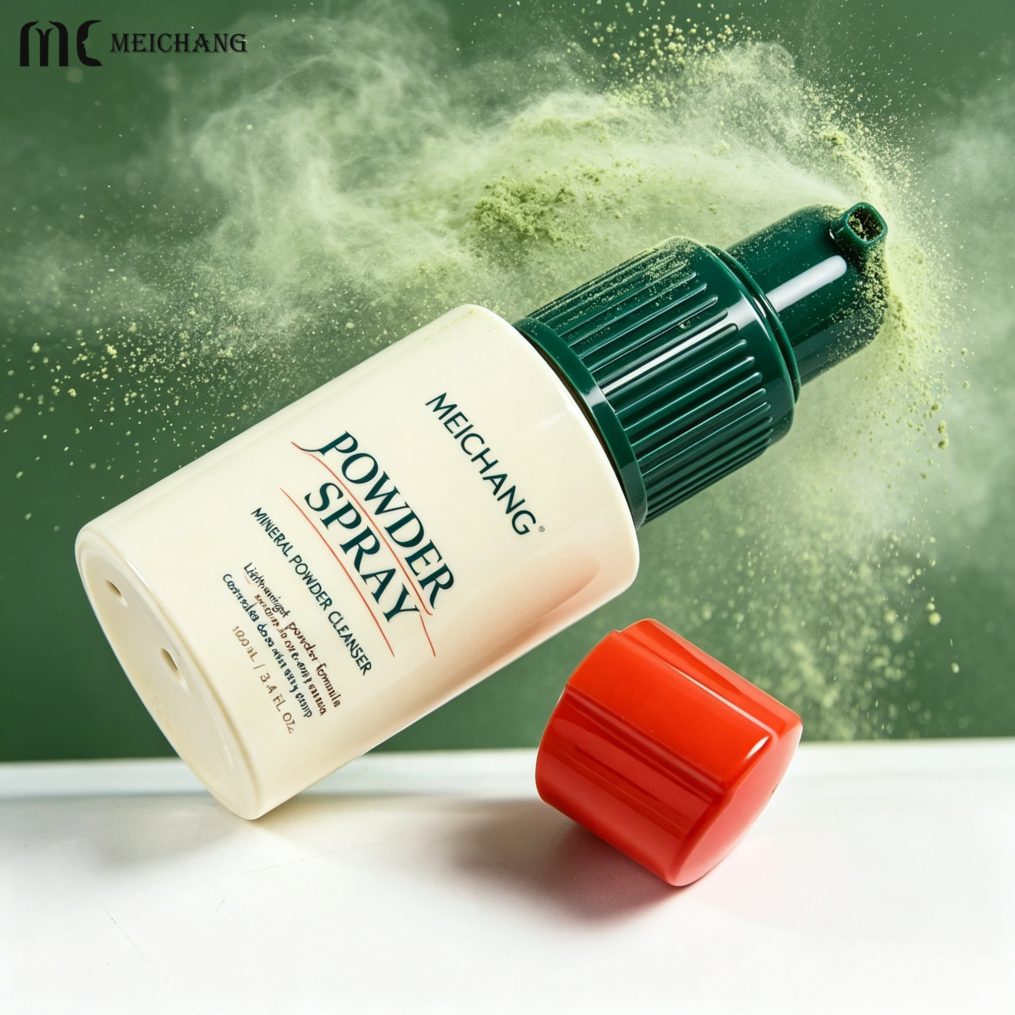 60ml 80ml 120ml Custom PET Powder Spray Bottle with Powder Pump (MC-1507)